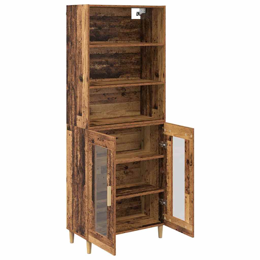 vidaXL Highboard Παλιό Ξύλο 69,5 x 32,5 x 180 εκ Επεξεργασμένο ξύλο