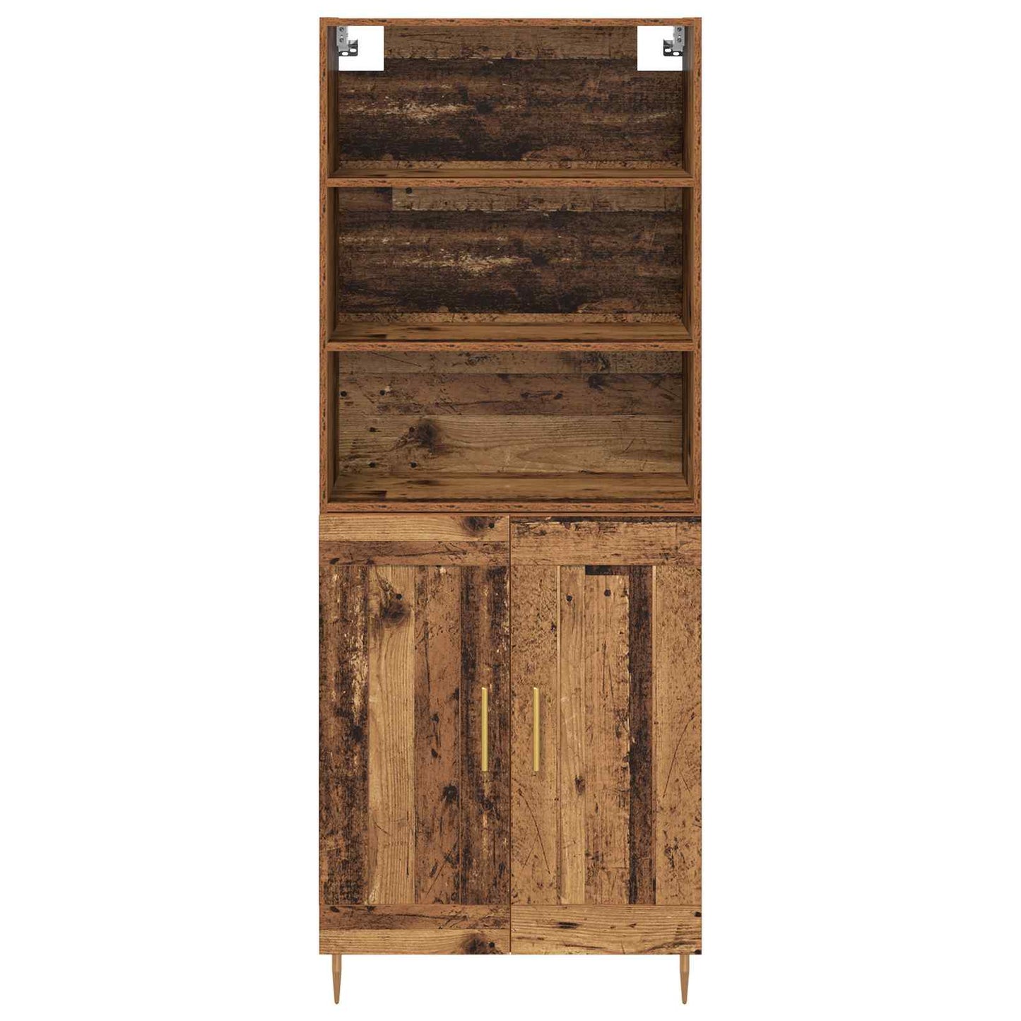 vidaXL Highboard Παλιό ξύλο 69,5 x 34 x 180 εκ. Επεξεργασμένο ξύλο