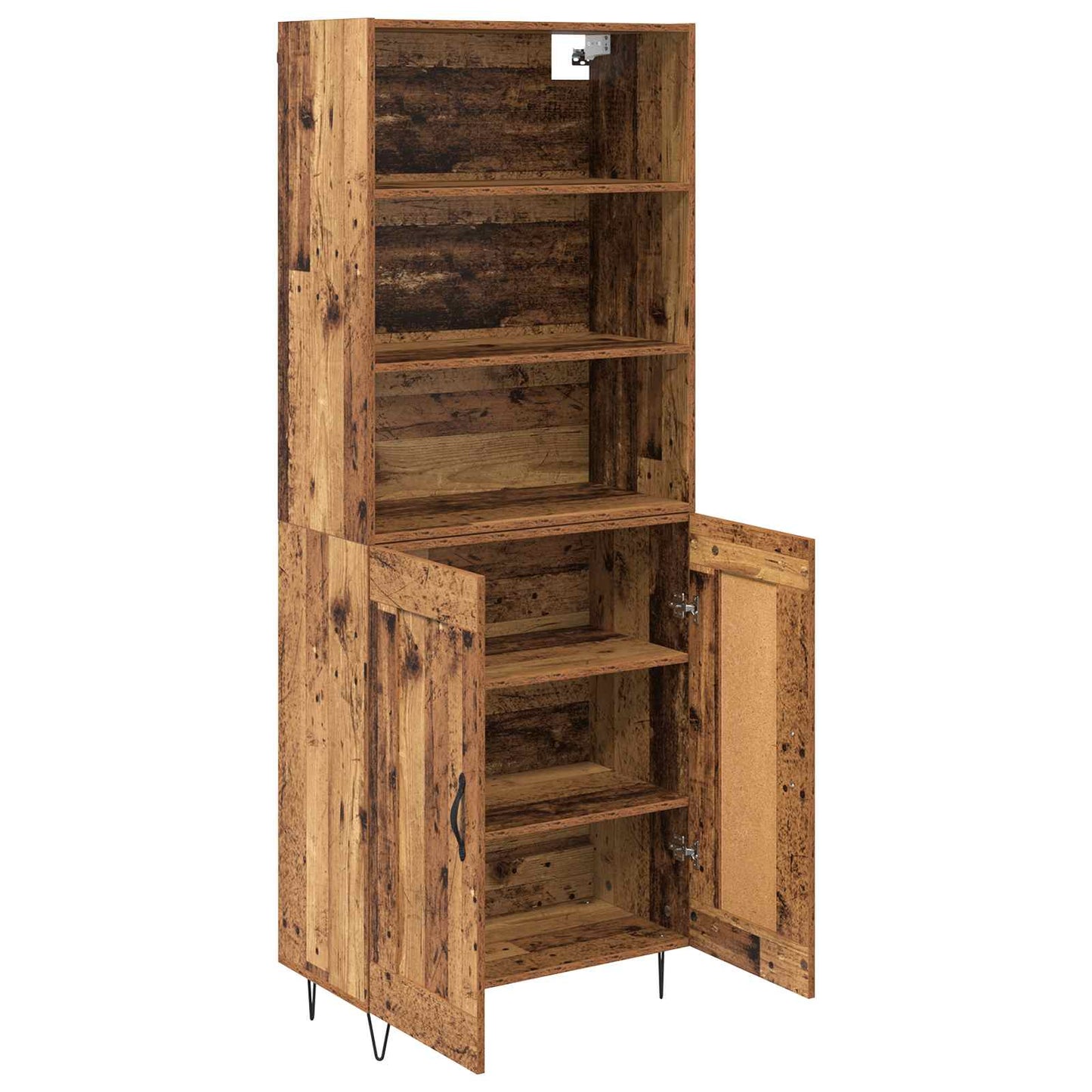 vidaXL Highboard 2 pcs Παλιό ξύλο Επεξεργασμένο ξύλο