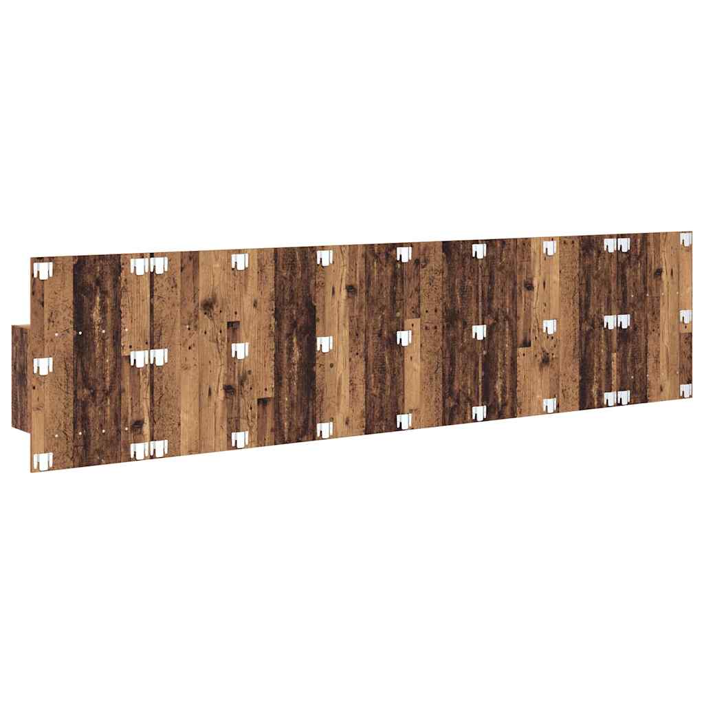 vidaXL Κεφαλή κρεβατιού με κομοδίνο με συρτάρι 3 pcs Παλιό Ξύλο