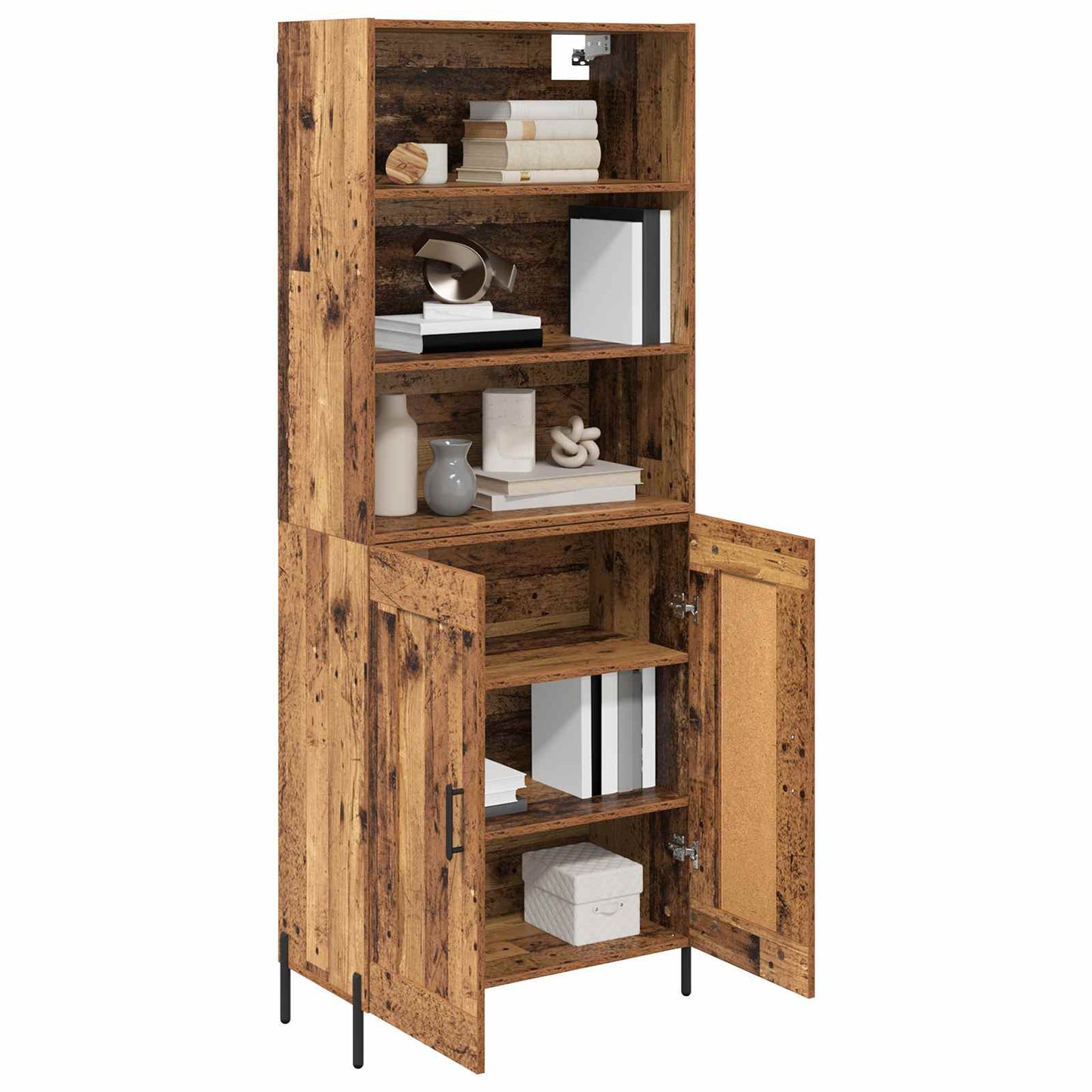 vidaXL Highboard Παλιό Ξύλο 69,5 x 32,5 x 180 εκ Επεξεργασμένο ξύλο