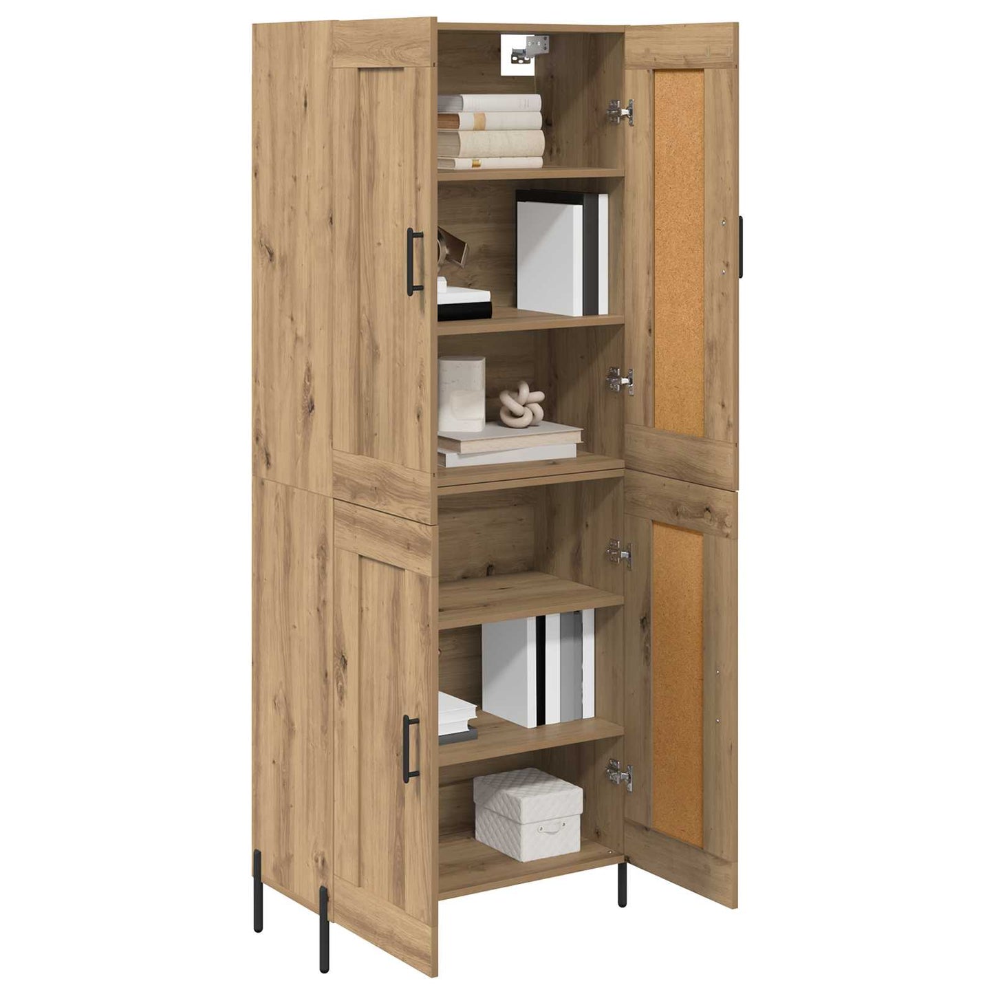 vidaXL Highboard 2 pcs Artisan Oak Επεξεργασμένο ξύλο