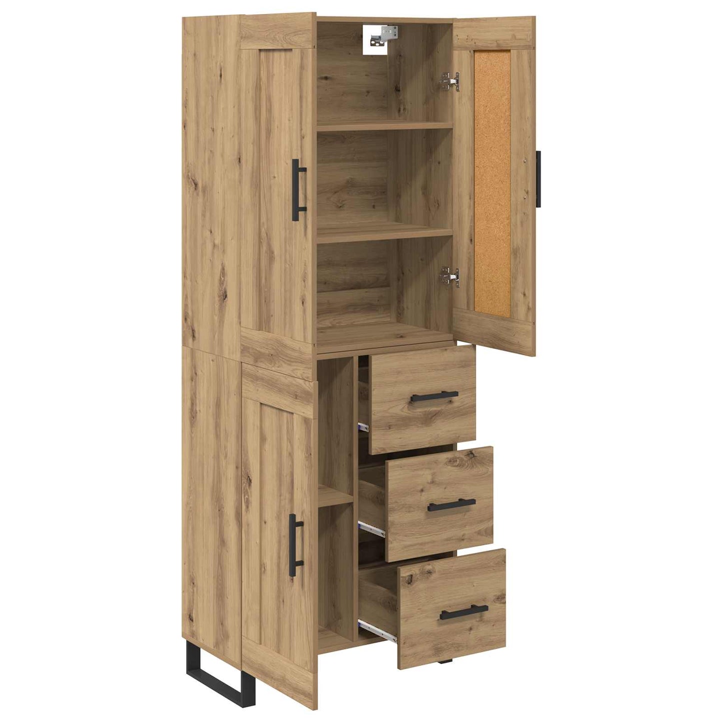 vidaXL Highboard 2 τμχ. Artisan Oak 69,5 x 34 x 180 εκ.