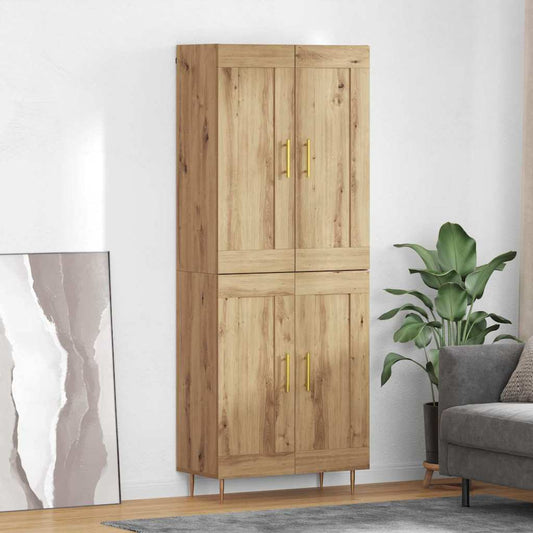 vidaXL Highboard Artisan Oak 69,5 x 34 x 180 εκ. Επεξεργασμένο ξύλο