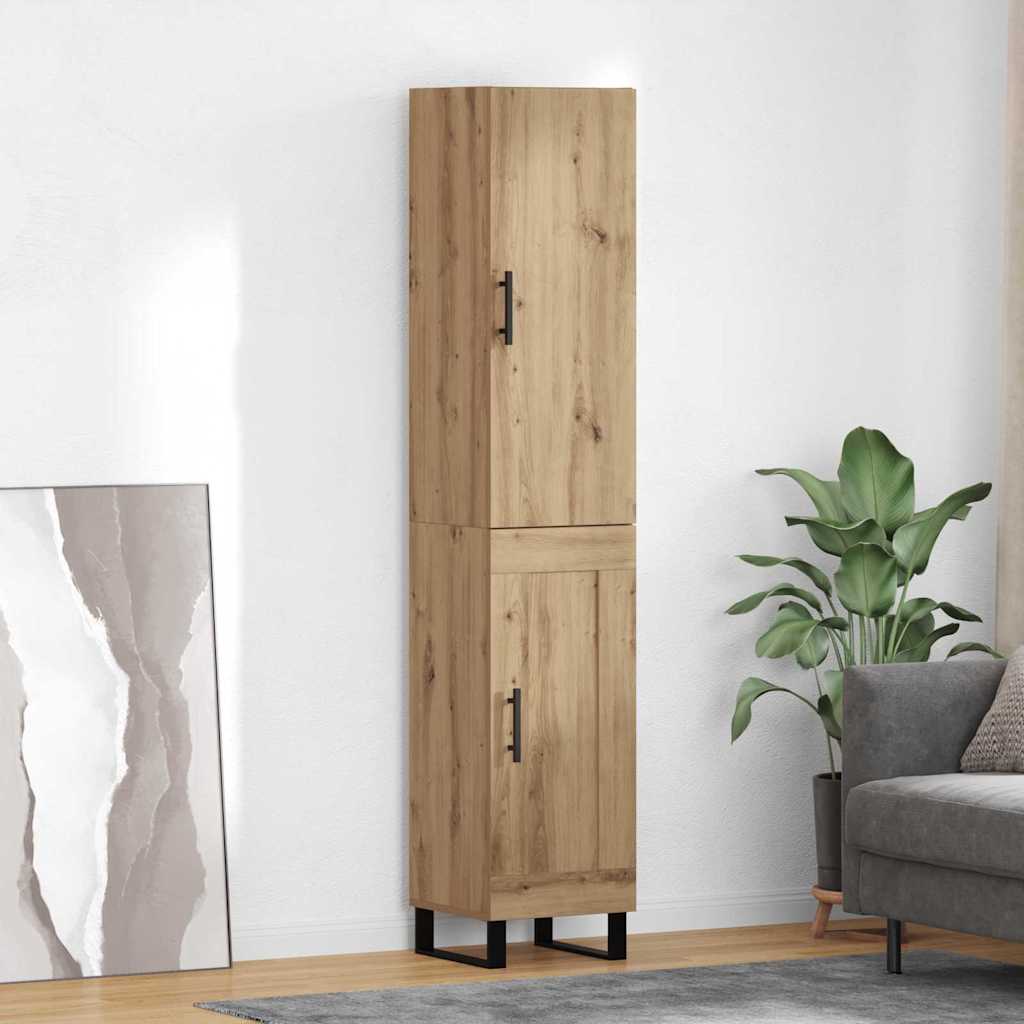 vidaXL Highboard Artisan Oak 34,5 x 34 x 180 εκ. Επεξεργασμένο ξύλο
