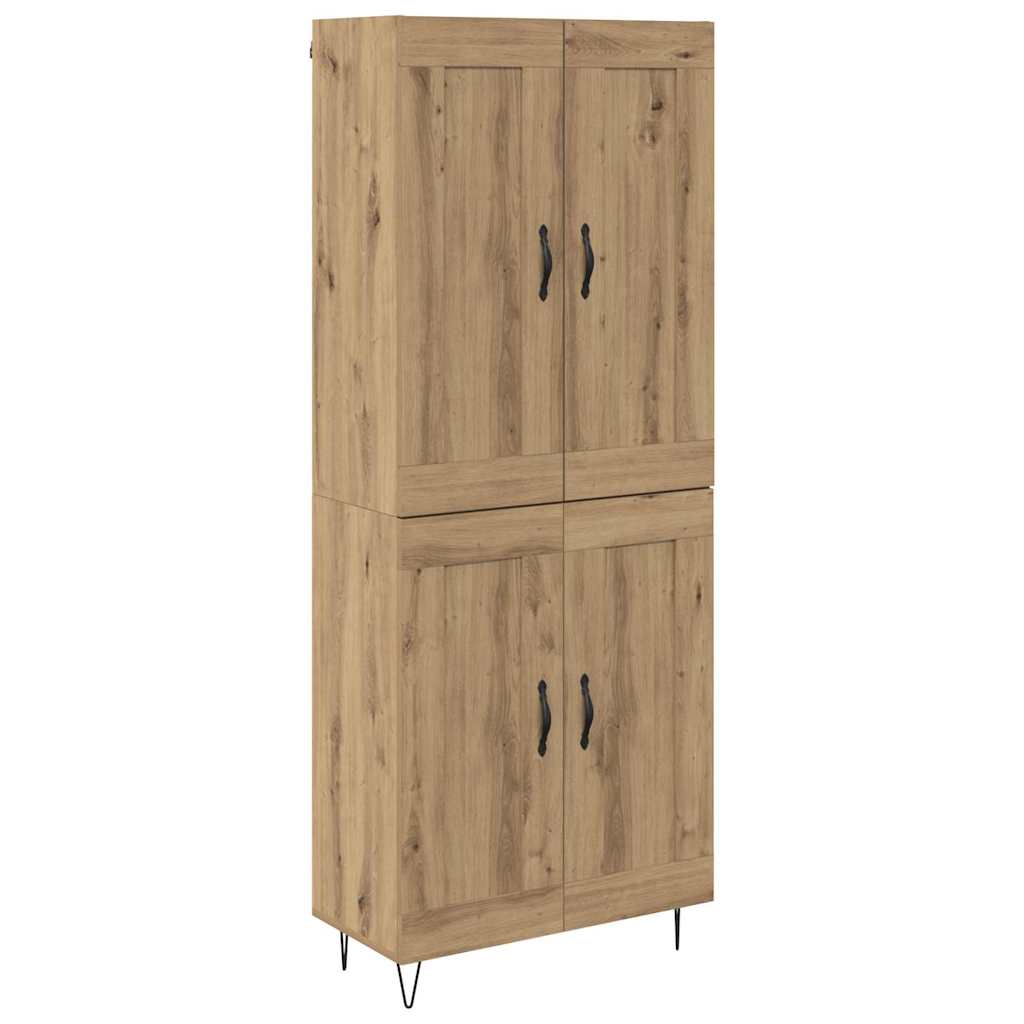 vidaXL Highboard Artisan Oak 69,5 x 34 x 180 εκ. Επεξεργασμένο ξύλο