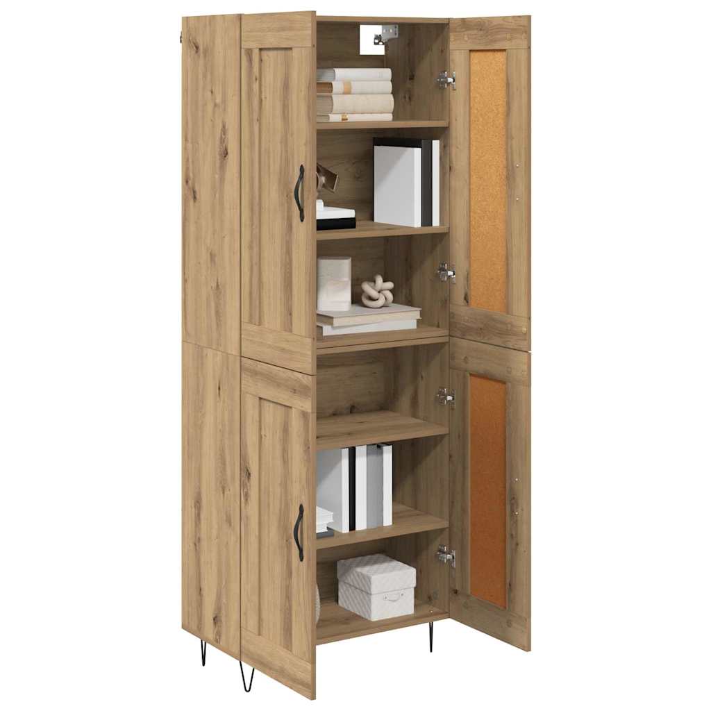 vidaXL Highboard Artisan Oak 69,5 x 34 x 180 εκ. Επεξεργασμένο ξύλο