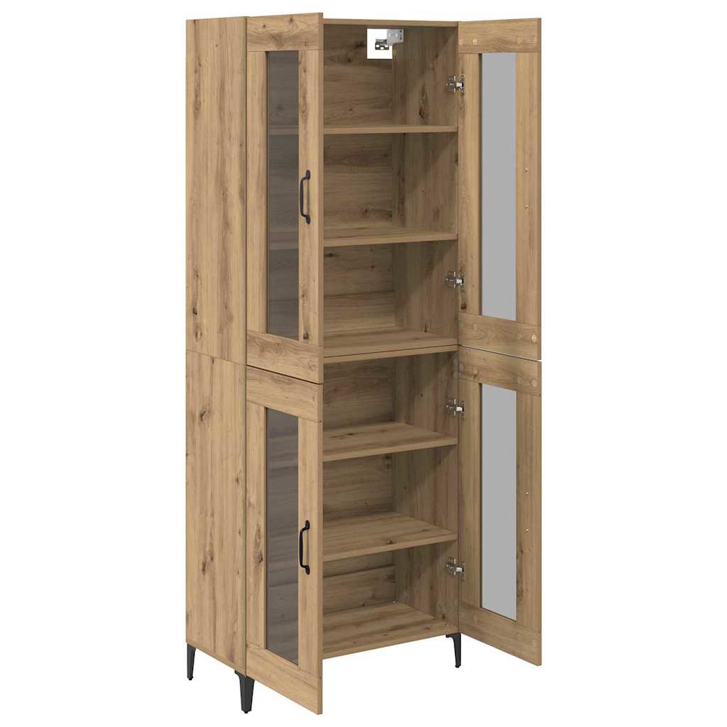 vidaXL Highboard Artisan Oak 69,5 x 34 x 180 εκ. Επεξεργασμένο ξύλο