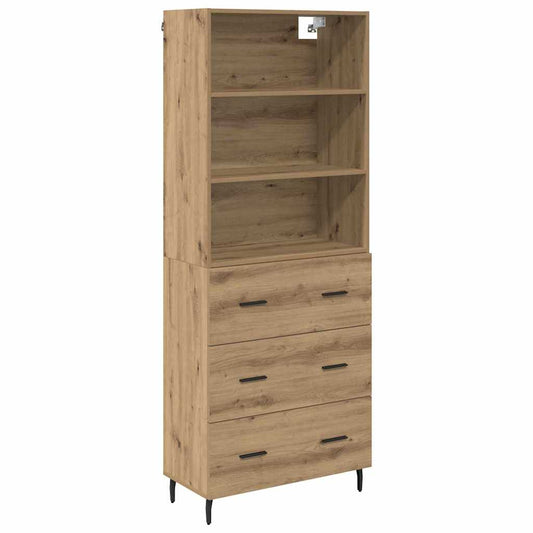 vidaXL Highboard με συρτάρι Artisan Oak 69,5 x 34 x 180 εκ.