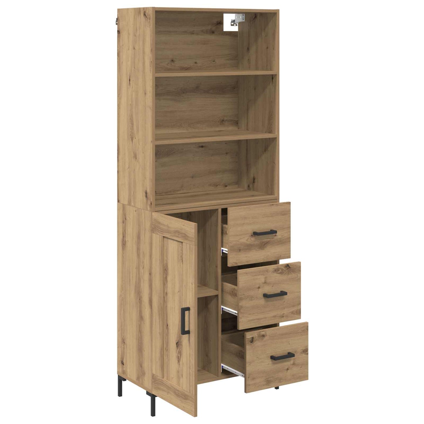 vidaXL Highboard Artisan Oak 69,5 x 34 x 180 εκ. Επεξεργασμένο ξύλο