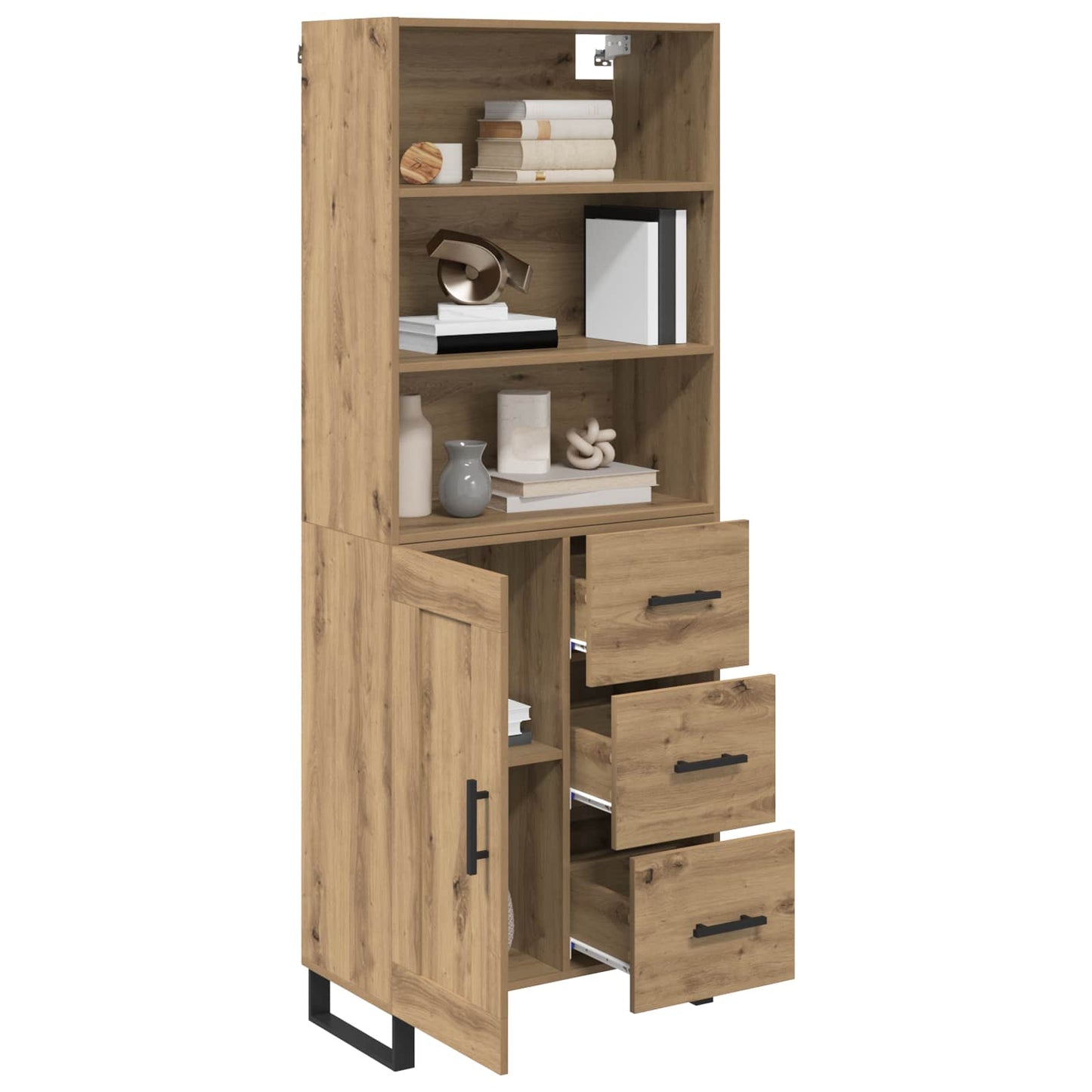 vidaXL Highboard Artisan Oak 69,5 x 34 x 180 εκ. Επεξεργασμένο ξύλο