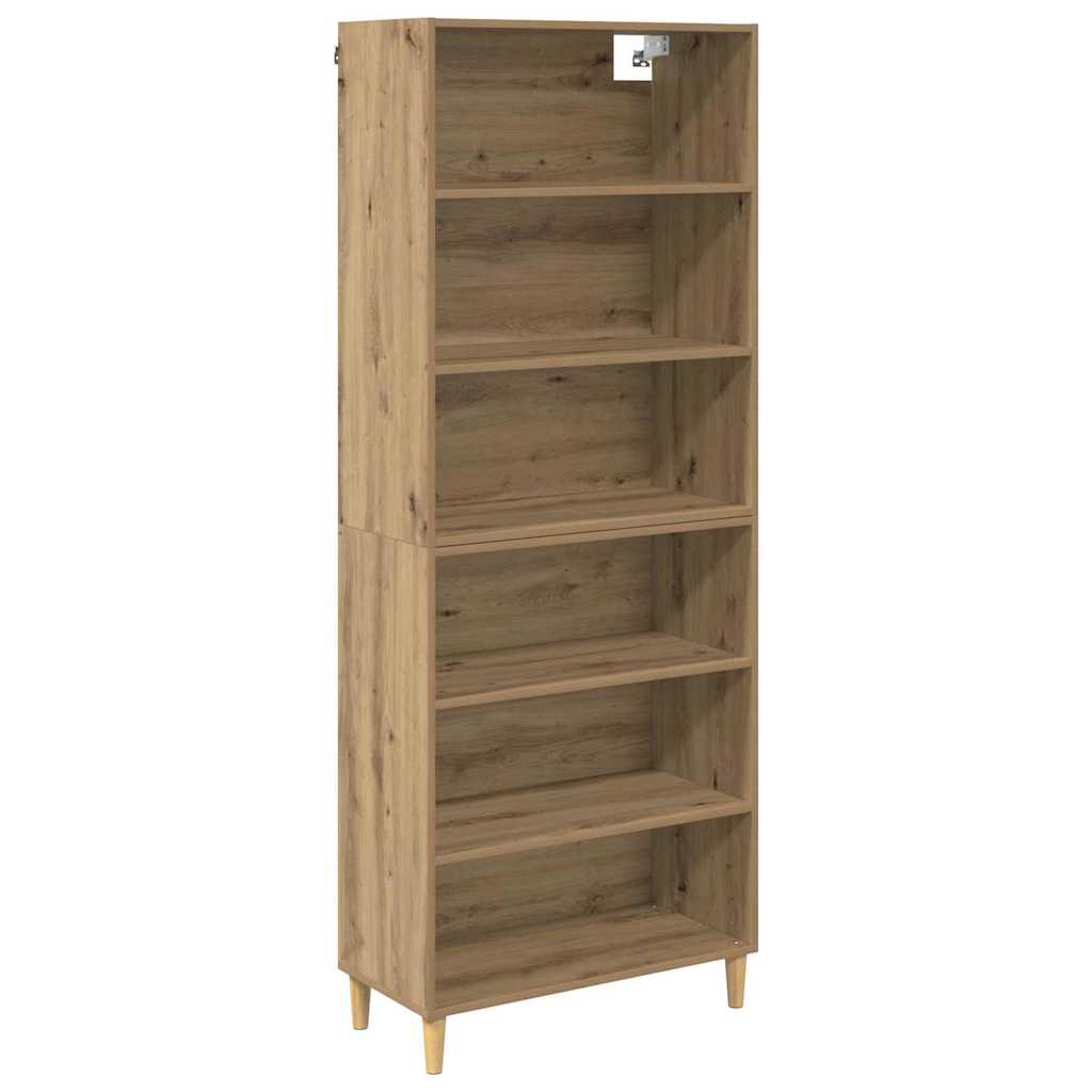 vidaXL Highboard Artisan Oak 69,5 x 32,5 x 180 εκ Επεξεργασμένο ξύλο