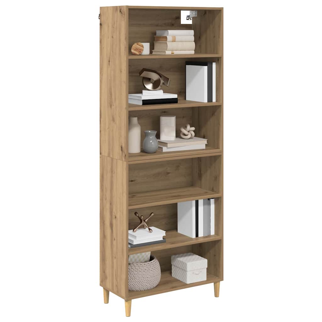 vidaXL Highboard Artisan Oak 69,5 x 32,5 x 180 εκ Επεξεργασμένο ξύλο