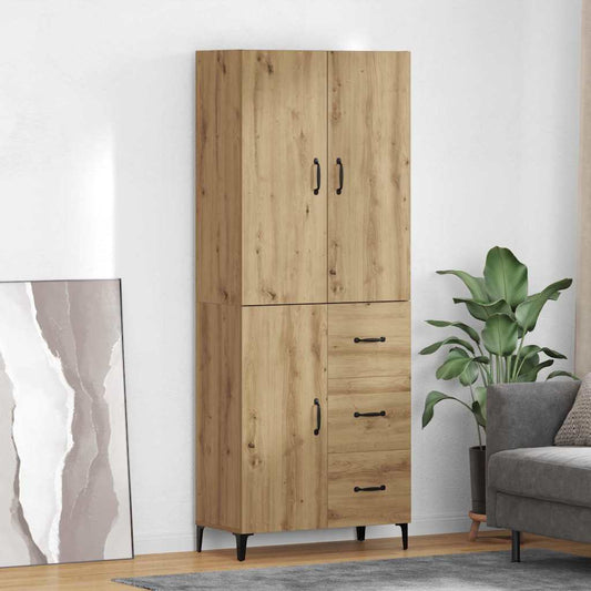vidaXL Highboard Artisan Oak 69,5 x 34 x 180 εκ. Επεξεργασμένο ξύλο