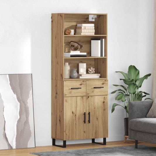 vidaXL Highboard 2 pcs Artisan Oak 69,5 x 34 x 180 εκ.