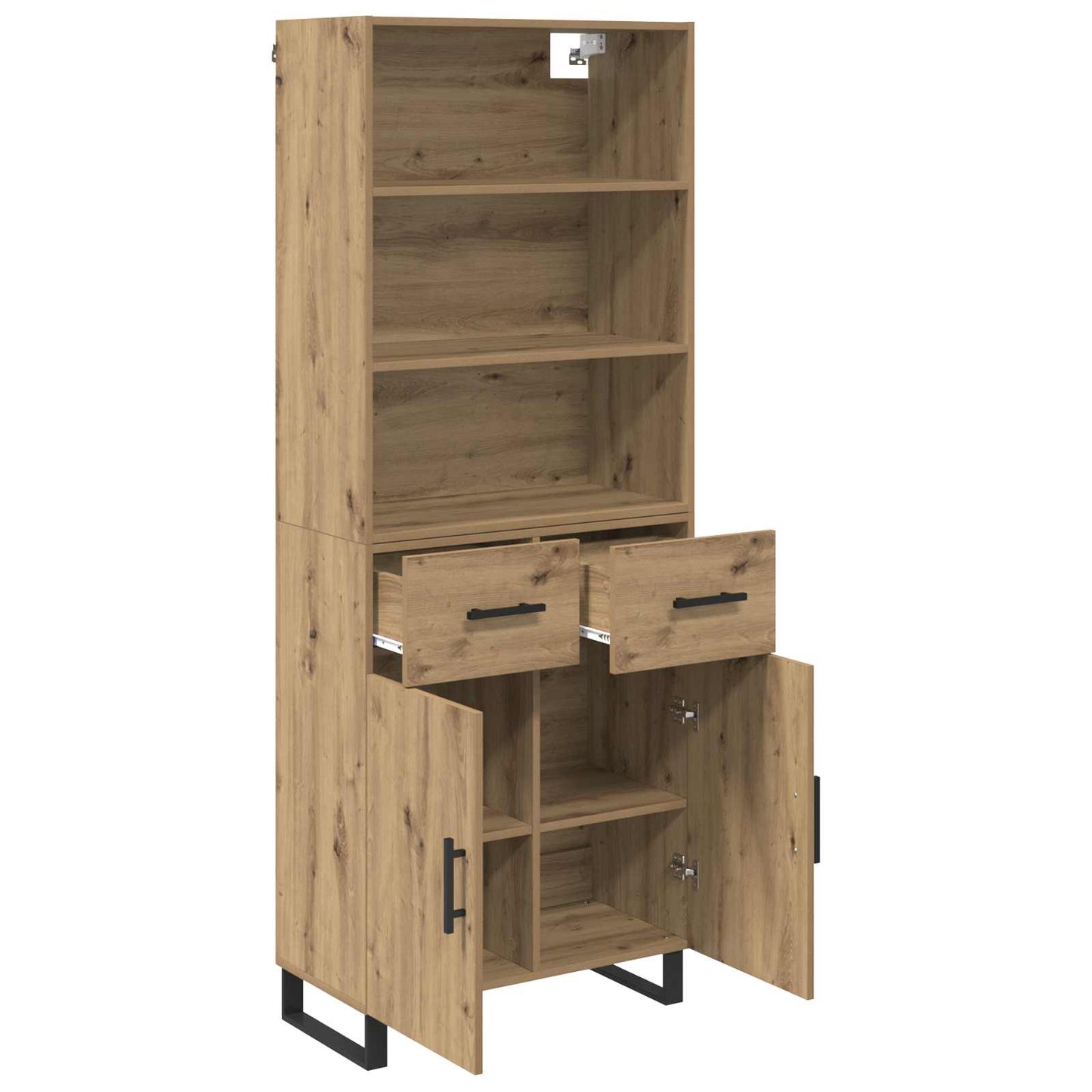 vidaXL Highboard Artisan Oak 69,5 x 34 x 180 εκ. Επεξεργασμένο ξύλο