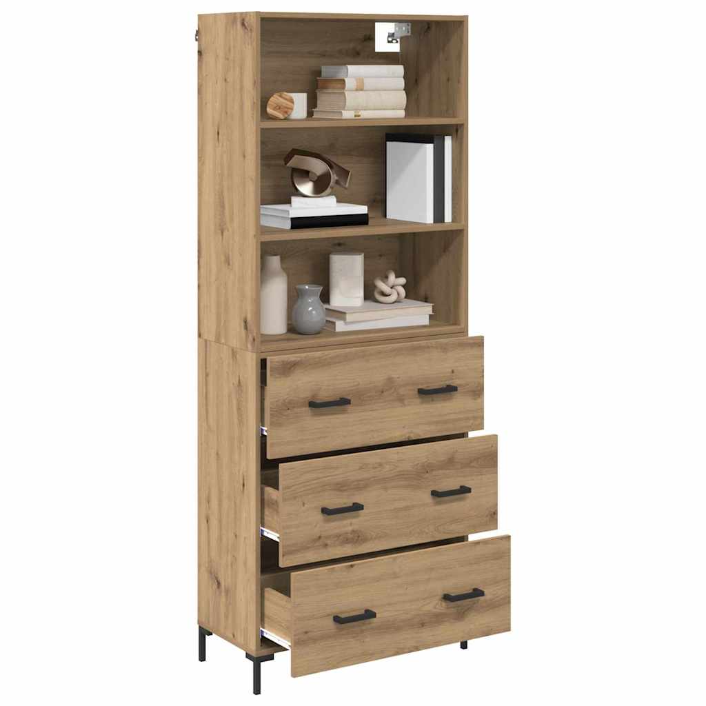 vidaXL Highboard Artisan Oak 69,5 x 34 x 180 εκ. Επεξεργασμένο ξύλο