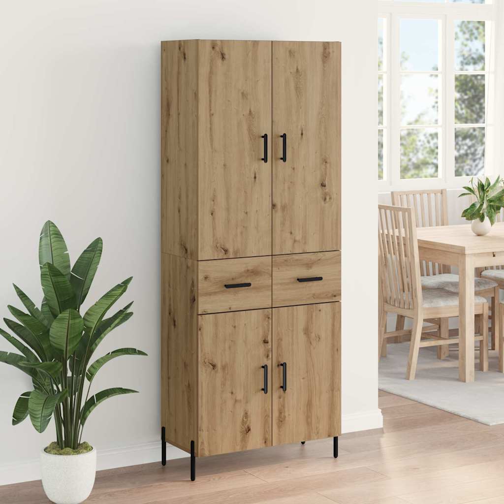 vidaXL Highboard Artisan Oak 69,5 x 34 x 180 εκ. Επεξεργασμένο ξύλο