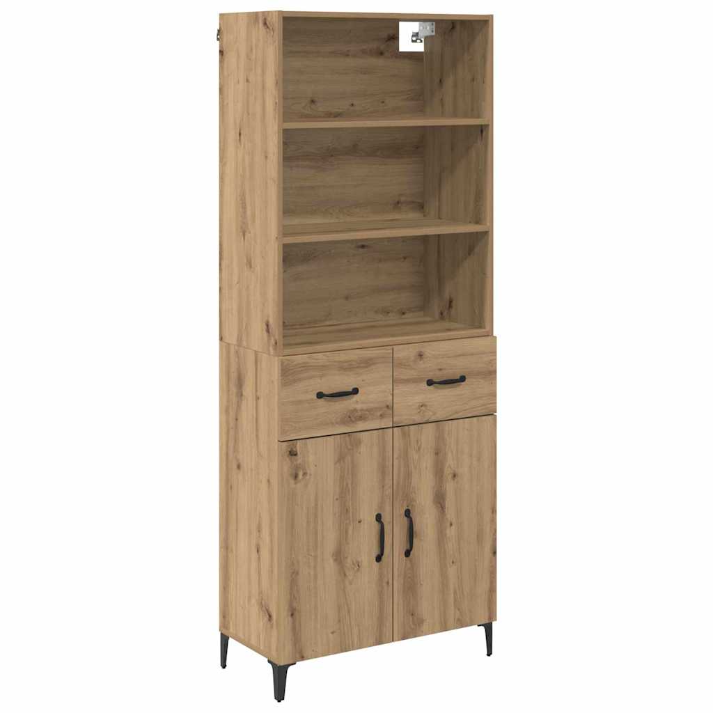 vidaXL Highboard Artisan Oak 69,5 x 34 x 180 εκ. Επεξεργασμένο ξύλο