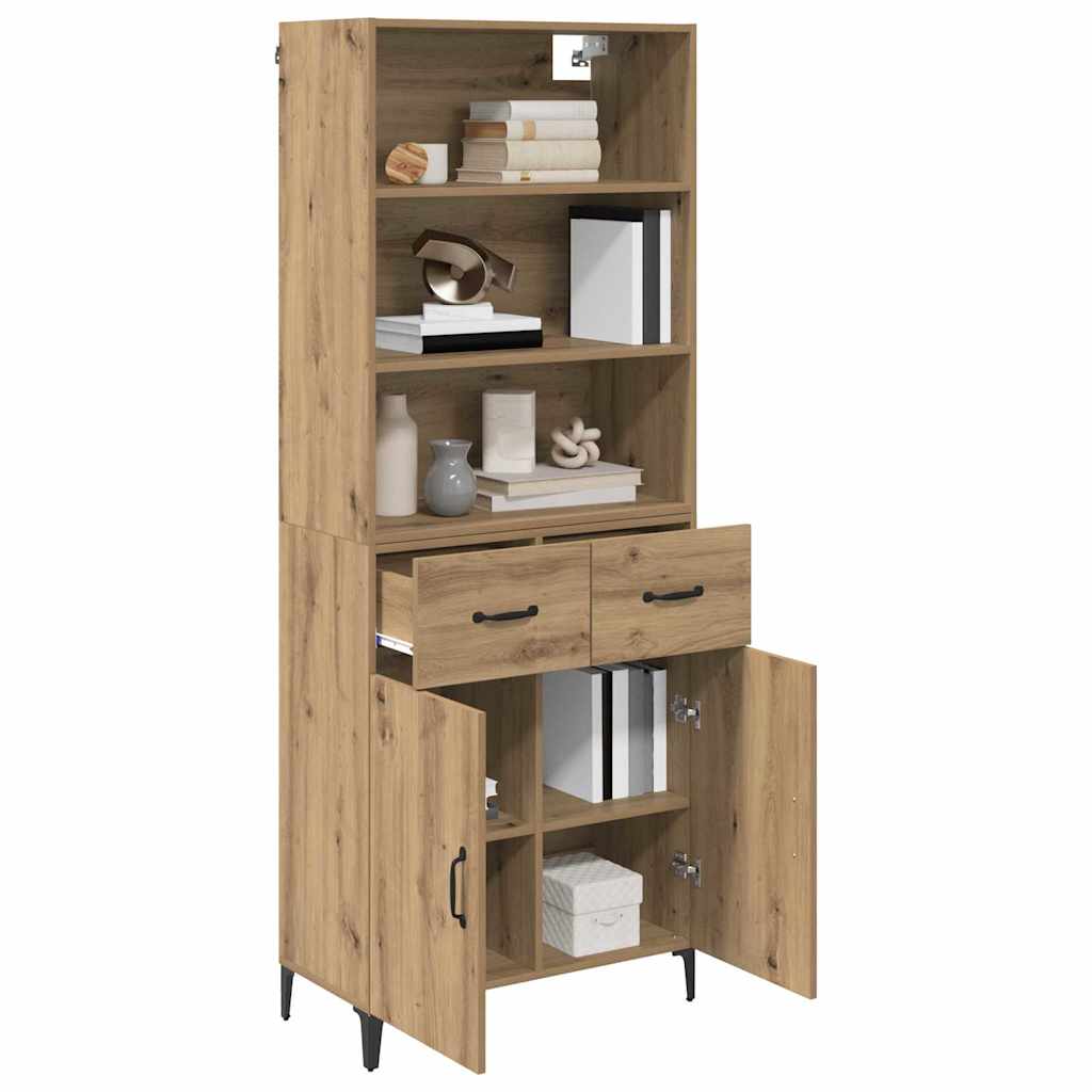 vidaXL Highboard Artisan Oak 69,5 x 34 x 180 εκ. Επεξεργασμένο ξύλο