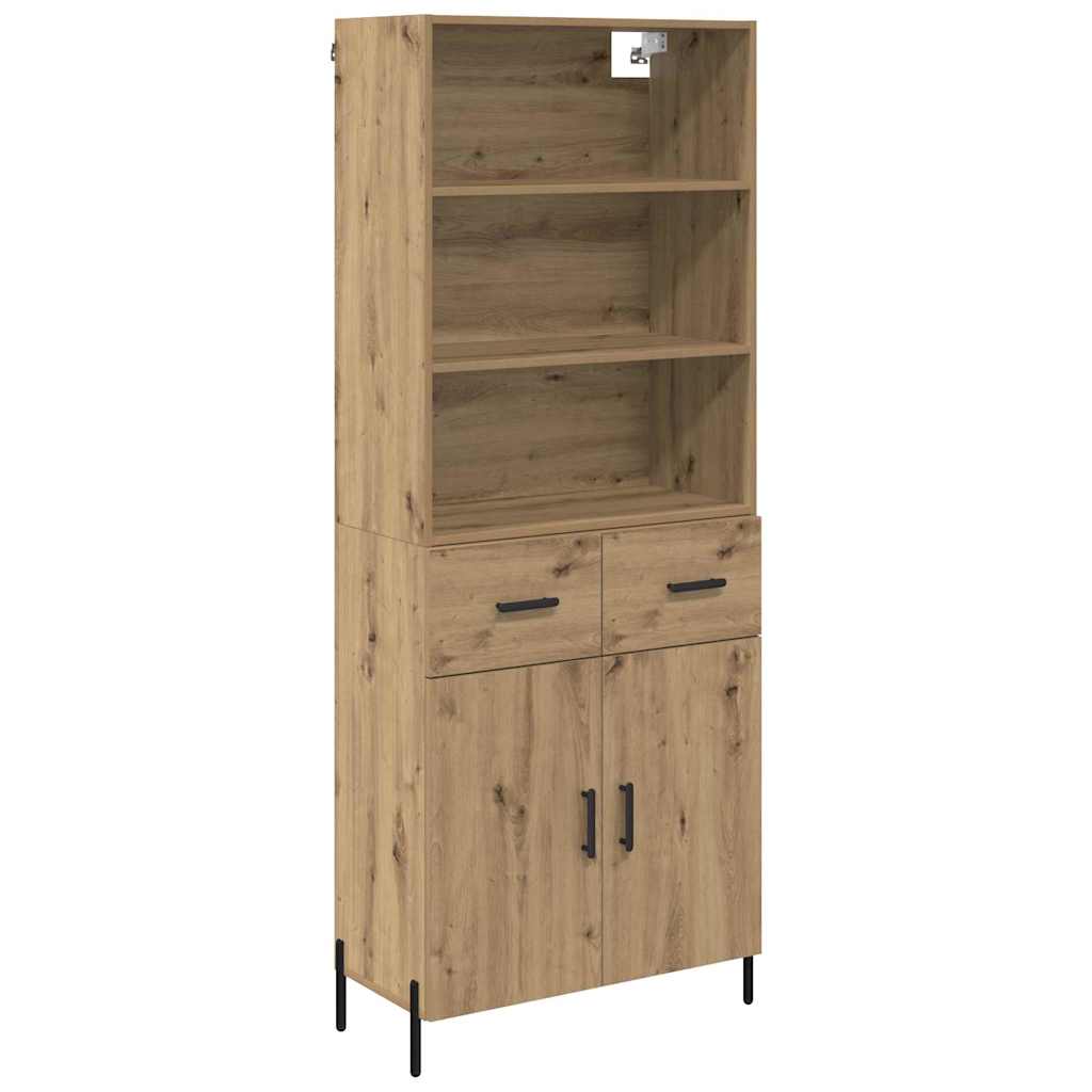vidaXL Highboard Artisan Oak 69,5 x 32,5 x 180 εκ Επεξεργασμένο ξύλο