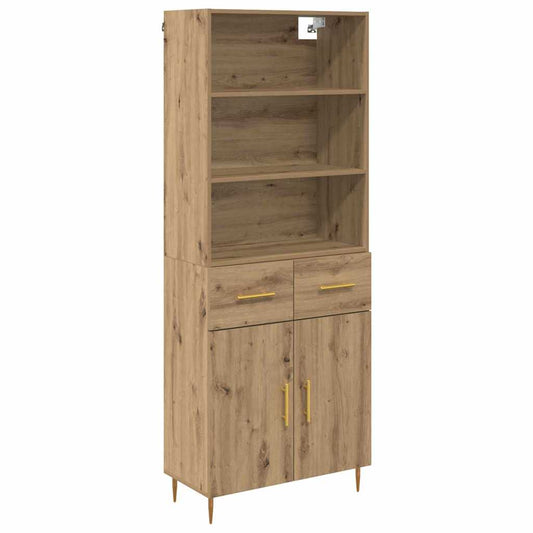 vidaXL Highboard Artisan Oak 69,5 x 34 x 180 εκ. Επεξεργασμένο ξύλο