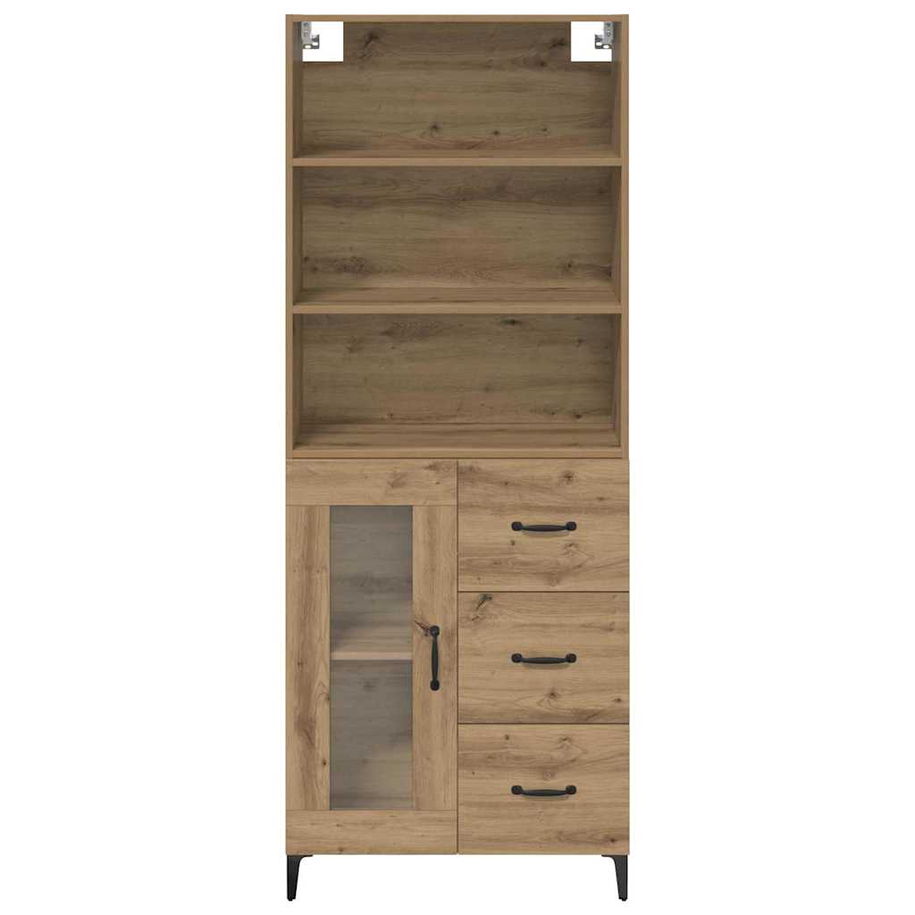 vidaXL Highboard Artisan Oak 69,5 x 34 x 180 εκ. Επεξεργασμένο ξύλο