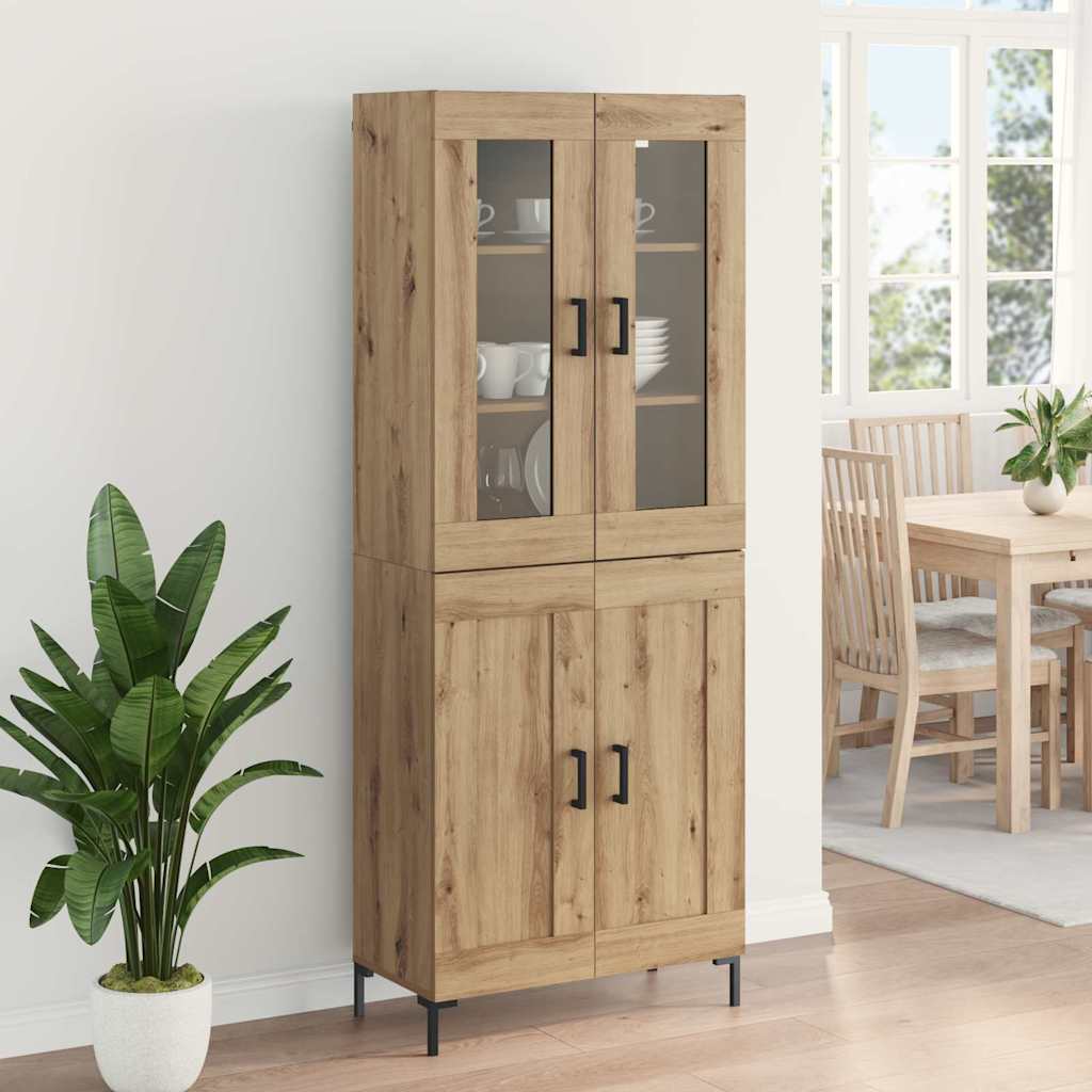 vidaXL Highboard Επιτοίχιο 2 pcs Artisan Oak 69,5 x 34 x 180 εκ.