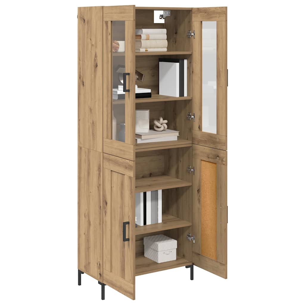 vidaXL Highboard Επιτοίχιο 2 pcs Artisan Oak 69,5 x 34 x 180 εκ.
