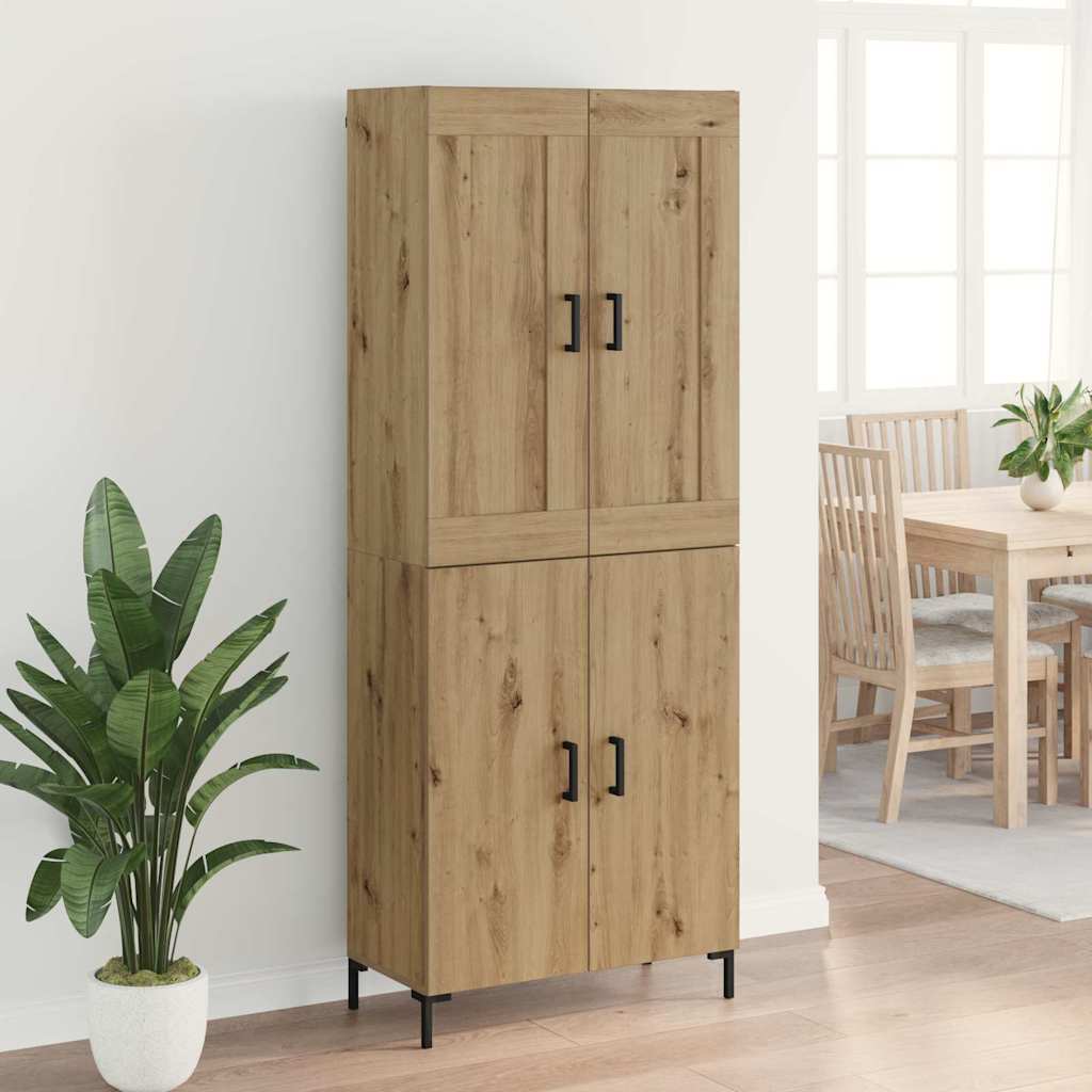 vidaXL Highboard 2 pcs Artisan Oak Επεξεργασμένο ξύλο