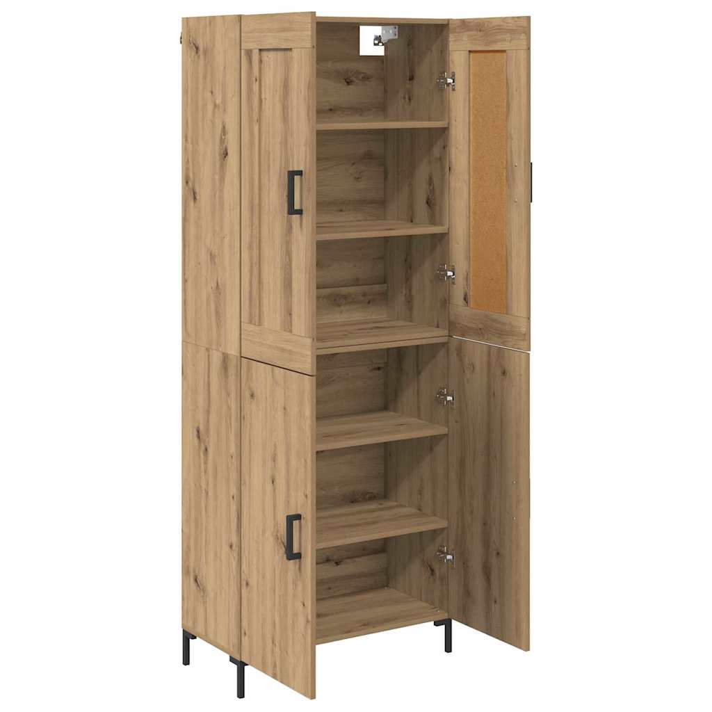 vidaXL Highboard 2 pcs Artisan Oak Επεξεργασμένο ξύλο