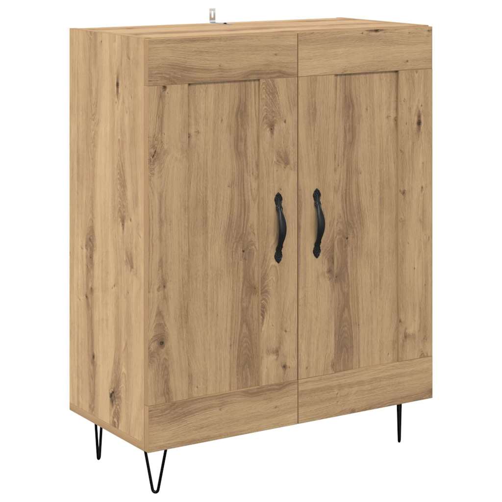 vidaXL Highboard 2 pcs Artisan Oak Μηχανική ξυλεία και γυαλί