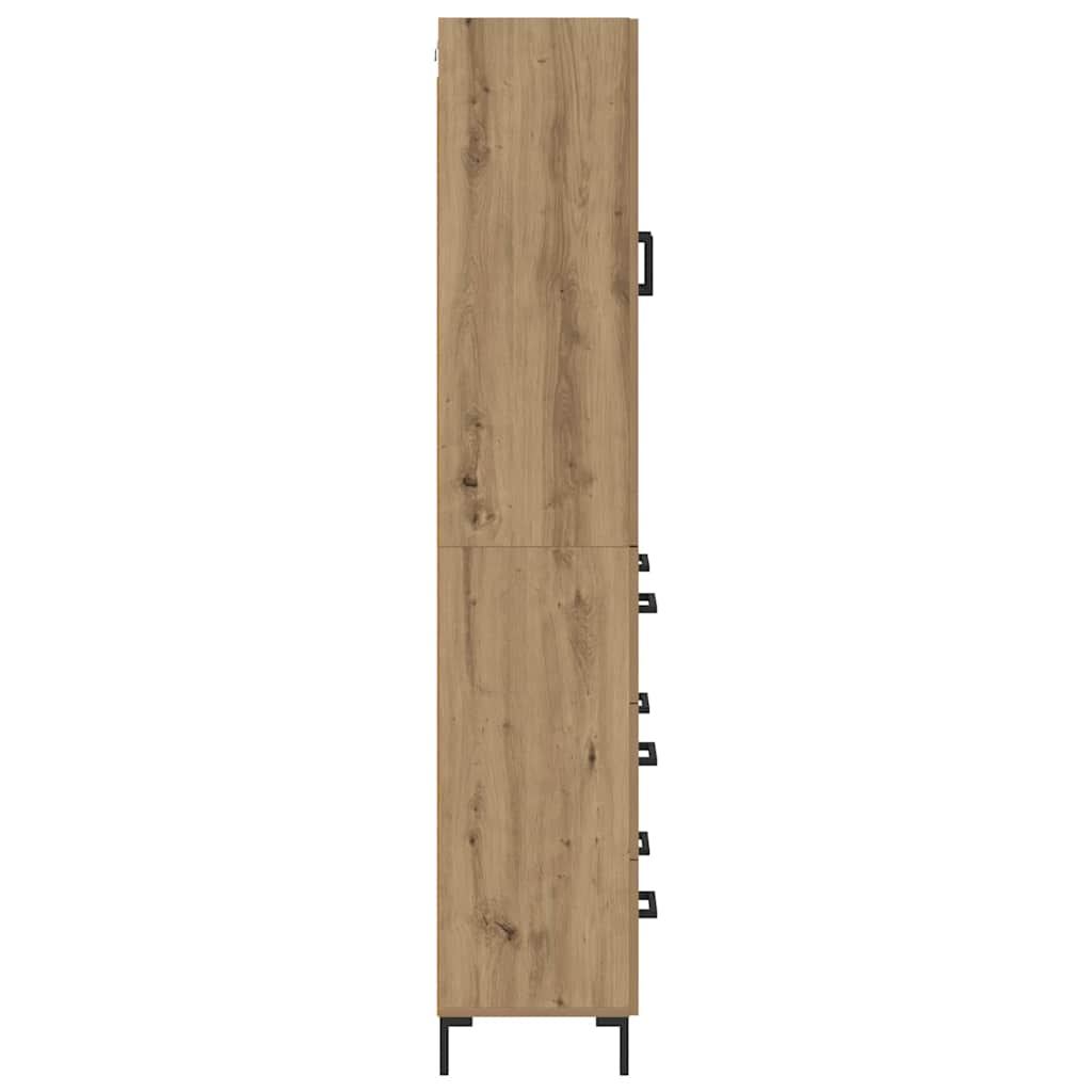 vidaXL Highboard με συρτάρι 2 pcs Artisan Oak Επεξεργασμένο ξύλο
