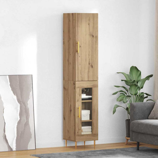 vidaXL Highboard 2 pcs Artisan Oak Επεξεργασμένο ξύλο