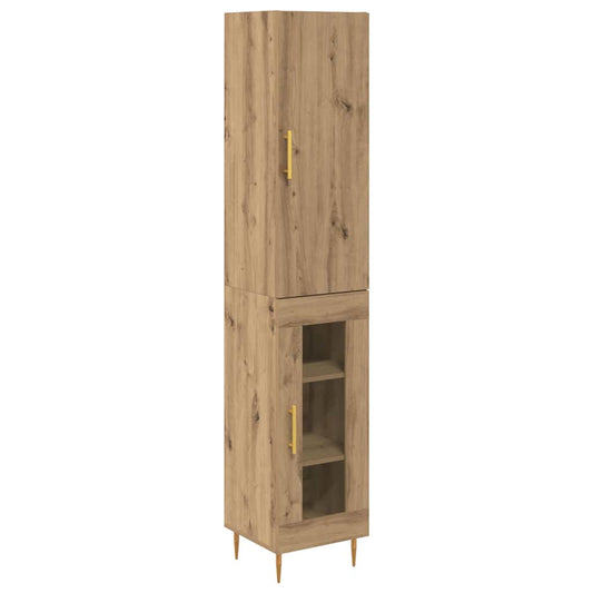 vidaXL Highboard 2 pcs Artisan Oak Επεξεργασμένο ξύλο