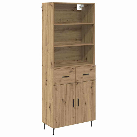 vidaXL Highboard με συρτάρι Artisan Oak 69,5 x 34 x 180 εκ.