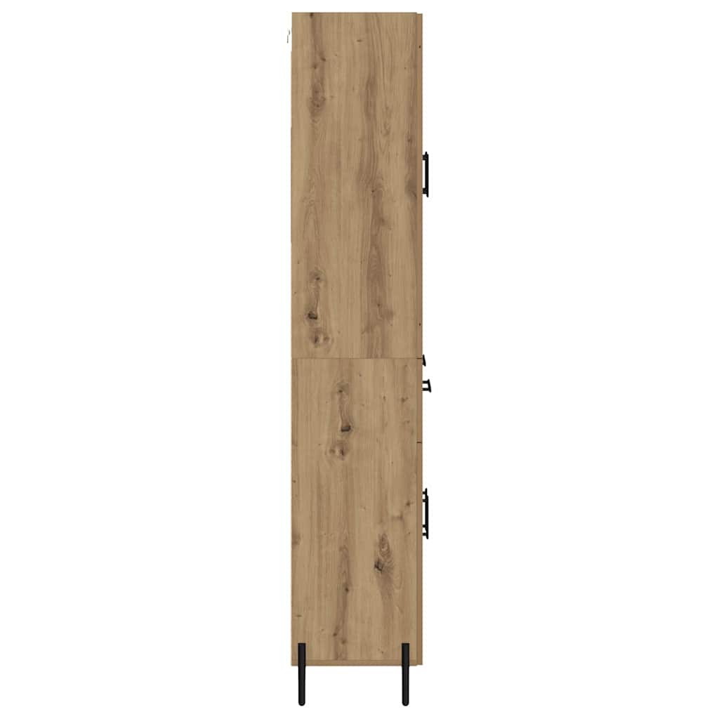 vidaXL Highboard με συρτάρι 2 pcs Artisan Oak Επεξεργασμένο ξύλο
