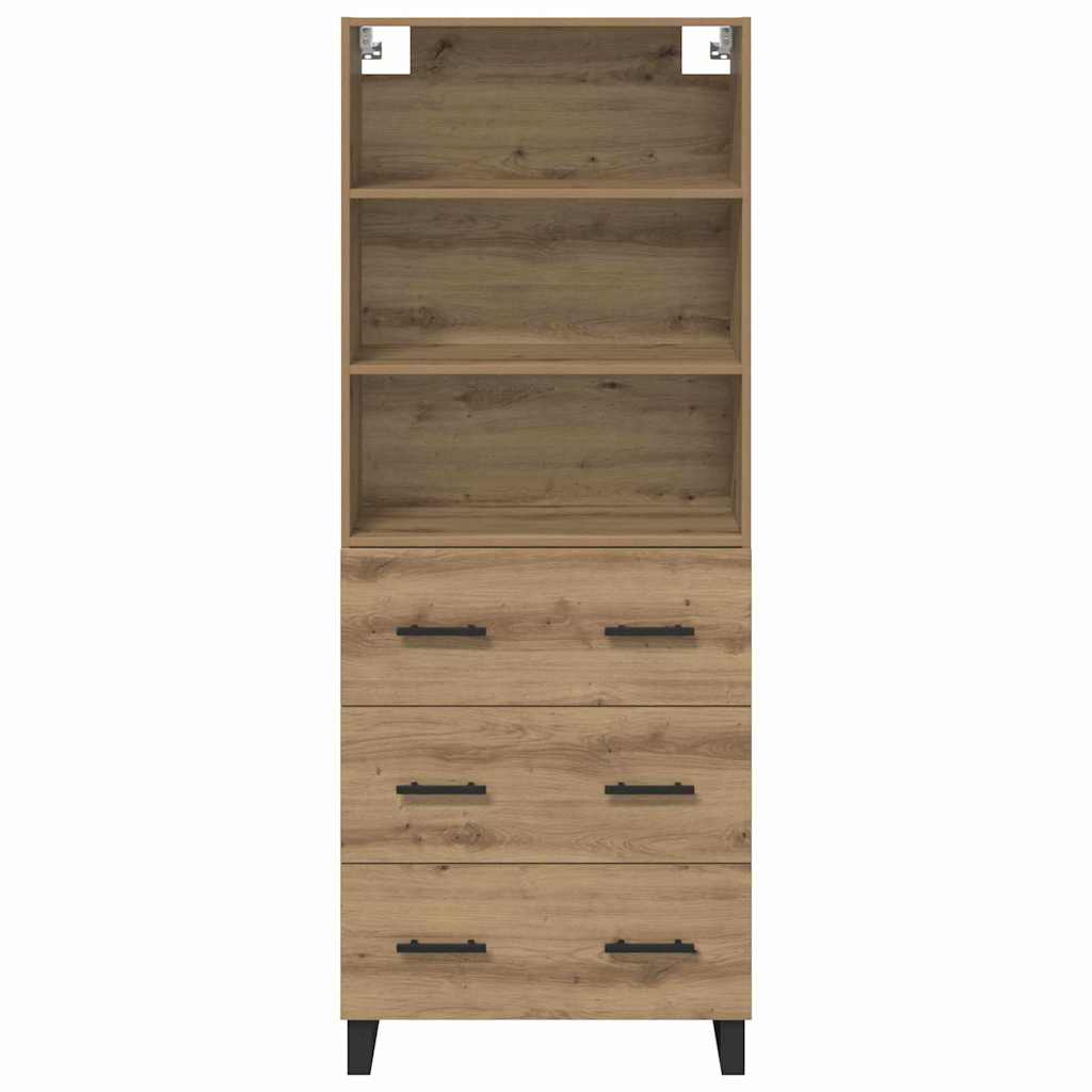 vidaXL Highboard Artisan Oak 69,5 x 34 x 180 εκ. Επεξεργασμένο ξύλο