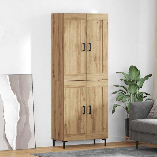 vidaXL Highboard 2 pcs Artisan Oak Επεξεργασμένο ξύλο