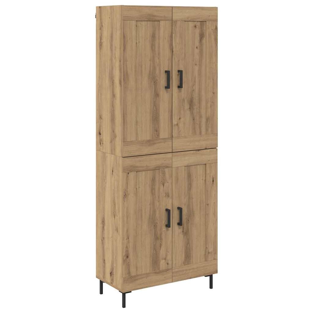 vidaXL Highboard 2 pcs Artisan Oak Επεξεργασμένο ξύλο