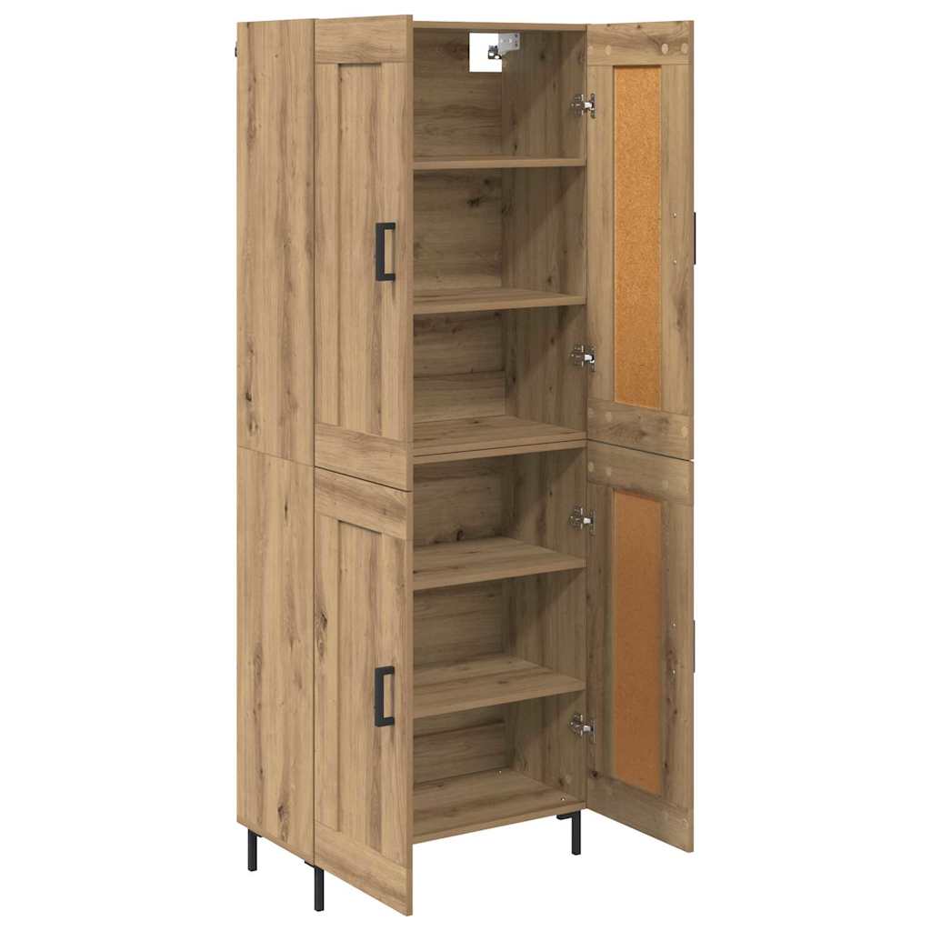 vidaXL Highboard 2 pcs Artisan Oak Επεξεργασμένο ξύλο