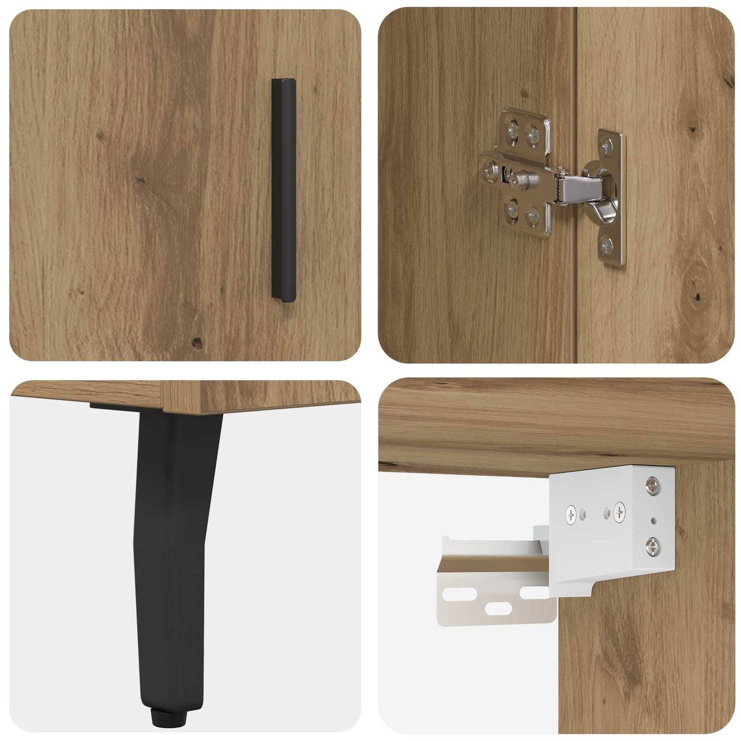 vidaXL Highboard Artisan Oak 69,5 x 34 x 180 εκ.