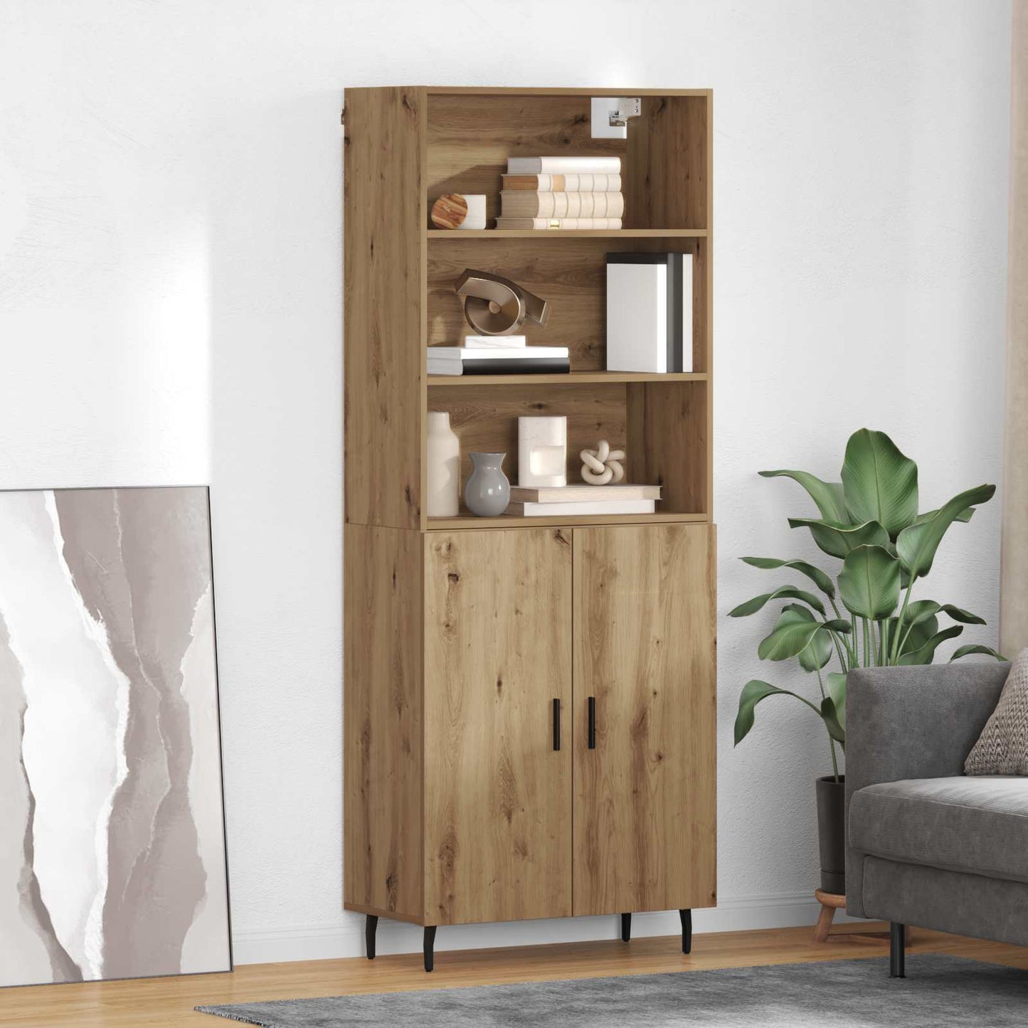 vidaXL Highboard Artisan Oak 69,5 x 34 x 180 εκ.