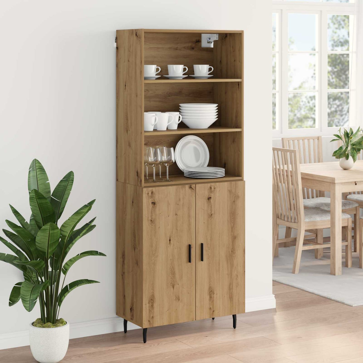vidaXL Highboard Artisan Oak 69,5 x 34 x 180 εκ.