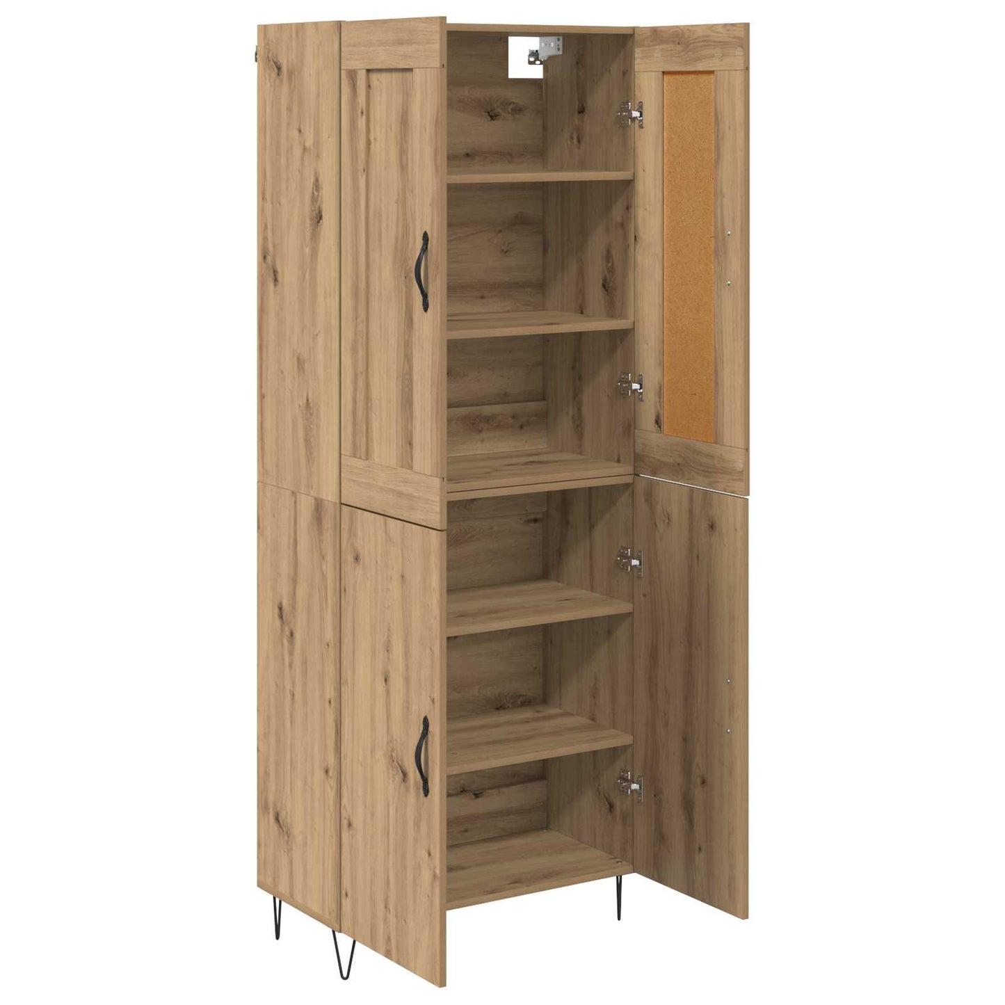 vidaXL Highboard Artisan Oak 69,5 x 34 x 180 εκ. Επεξεργασμένο ξύλο