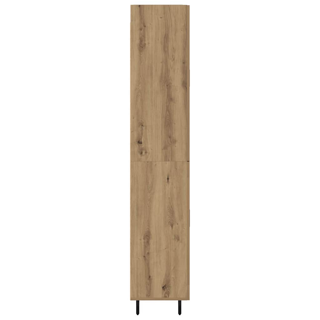 vidaXL Highboard 2 pcs Artisan Oak Σύνθετο Ξύλο και Γυαλί