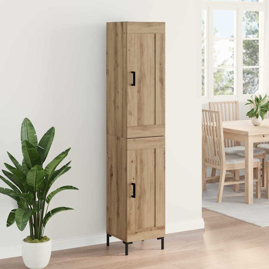 vidaXL Highboard Artisan Oak 34,5 x 34 x 180 εκ. Επεξεργασμένο ξύλο