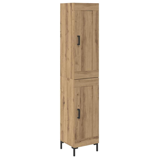 vidaXL Highboard Artisan Oak 34,5 x 34 x 180 εκ. Επεξεργασμένο ξύλο