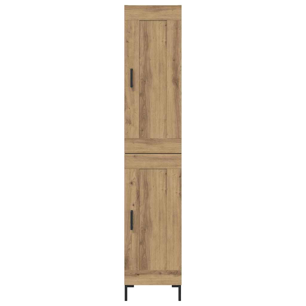 vidaXL Highboard Artisan Oak 34,5 x 34 x 180 εκ. Επεξεργασμένο ξύλο