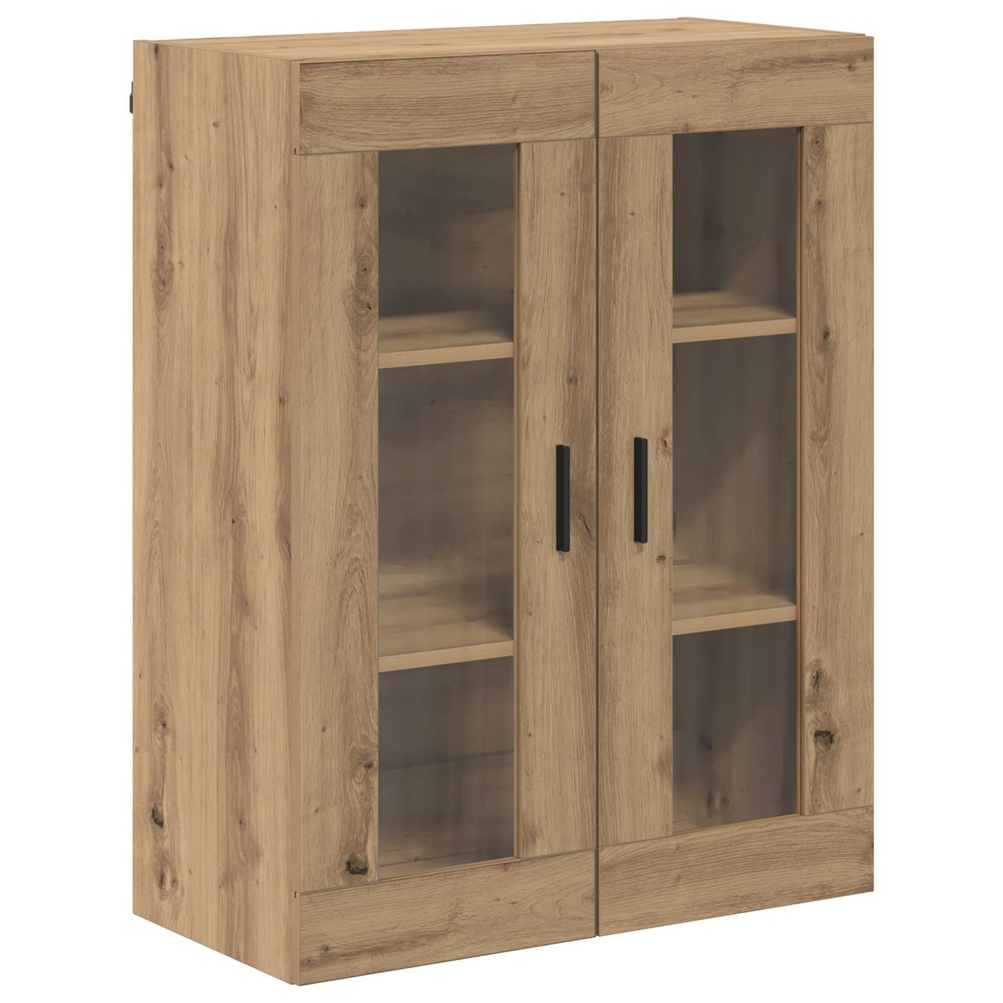vidaXL Highboard με συρτάρι 2 pcs Artisan Oak Σύνθετο Ξύλο και Γυαλί